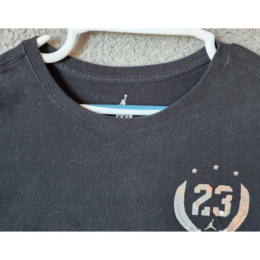 Nike Air Jordan Fold Em Long Sleeve Holographic Spellout Logo T Shirt‎ Size XXL - Picture 2 of 14